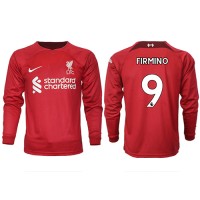 Liverpool Roberto Firmino #9 Fußballbekleidung Heimtrikot 2022-23 Langarm